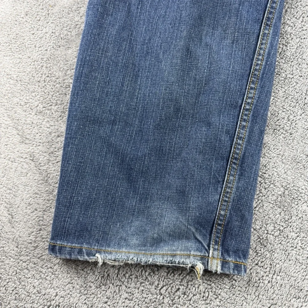 Levis cuffs worn